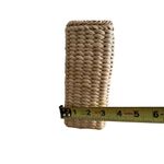 Sonoma Vintage Lifestyle Straw & Fabric Bag Brown Handles Removable Strap NWOT Photo 8