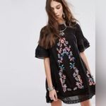 Free People  Perfectly Victorian Embroidered Boho Festival Mini Shift‎ Dress XS Photo 5