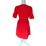 Billabong  Spellbound Mini Dress Cotton Gauzy V Neck Womens XS Red Orange Photo 2