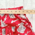 VTG Surya Red Tropical Print Elastic Waist Pull Up Mini Skirt Vacation Vibes M Size M Photo 3