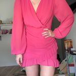 Pink Ruffle Mini Dress Size M Photo 1