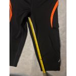 Saucony  Black/Orange Capri Leggings S Bicycle Shorts Bikercore Activewear Cycle Photo 5