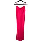 ZARA ‎ Satin Slip Midi Dress Hot Pink Viral XS Photo 1