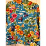 Laura Ashley  Women's Long Sleeve Floral Sequin Button Jacket Teal‎ Size L Photo 1