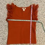 Bailey 44 Tulle Sleeve Tank Top Copper Ribbed Scoop Neck Size Large Photo 9