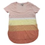 Tommy Bahama  Shirt Womens XS Striped Crewneck Casual‎ Tee Curved Hem Cotton Photo 0