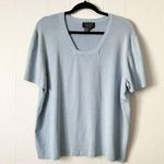 Spenser Jeremy Sweater Womens 2X Silk Stretch Business Casual Career Office Chic Blue Photo 0