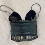 Outcast Denim Corset Top Blue Size M Photo 1