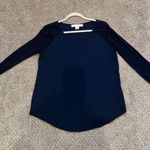 French Connection Classic Navy Long Sleeve Top Minimalist Workwear M Photo 2
