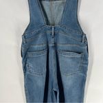 REWASH ‎ Blue Medium Was Denim Cropped Cutoff Overalls 100% Cotton Size 7 Photo 6