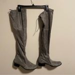 Attention Over the Knee Suede Block Heel Boots in Gray- Size 9 Photo 1
