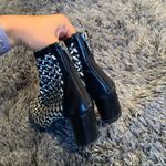 ZARA TRAFALUC Woven Almond Toe Boot Sz36 Photo 4