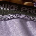 Nike  Pro athletic purple printed fitted v-neck performance long sleeve top sz S Photo 11