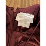 Anthropologie  BHLDN Emma Sweetheart Sleeveless Lace Long Gown Front Slit Wine 12 Photo 11