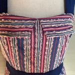 Phoebe Couture Silk, Viscose Blend Striped Dress Photo 2