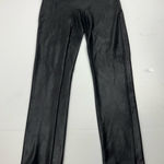 Spanx  Black Faux Leather Black Leggings Womens‎ Size Medium Petite Pull-On *FLAW Photo 0