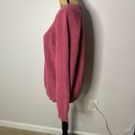 Eddie Bauer VTG Knit Sweater Women Crew Neck Pink Cotton Size M Heavy Gorp Photo 8