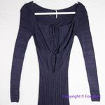 Free People NEW  Lady‎ Luck Jumpsuit knit wide leg pleated dark purple, M Photo 7
