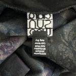 Clara Sunwoo Kimono Duster Women XS Black Floral Open Front Lagenlook Artsy Purple Photo 7