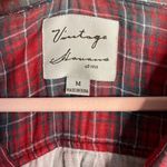 Vintage Havana  Red Faded Plaid Button Down Shirt Photo 1