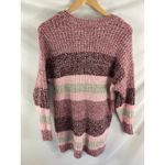 Torrid NWT Slouchy V Neck Tunic Thick Knit Sweater Pink Stripe Size 1X Photo 5