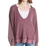 We The Free  by Free People Buttercup Thermal Scoop Neck Top Pink Women's Medium Photo 1