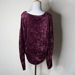 Free People  We The Free Burgundy Crushed Velvet Milan Top Photo 5