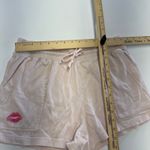 J.Crew Womens Small Shorts Pink Lounge Drawstring Lip Print Cotton Blend Photo 5