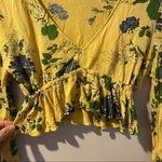 Urban Outfitters  small floral long sleeve ruffle crop 90’s inspired vneck boho Photo 2