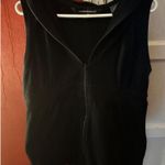Norma Kamali Black Sleeveless Zip Hoodie Photo 7