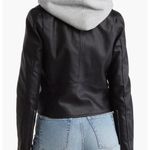 BLANK NYC  Faux Leather Hooded Crop Moto Jacket Photo 1