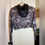 Ohio State Cropped Camo Hoodie Small Black Photo 3