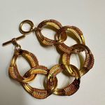 Gold tone vintage chain link bracelet Photo 4