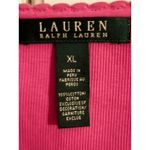 Ralph Lauren Lauren  Pink Ribbed Tank Top XL Basic Casual Everyday Layering Photo 1