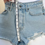 GRLFRND  Cindy High Rise Distressed Denim Shorts Size 26 Photo 8