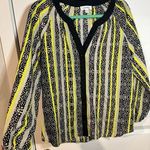 Calvin Klein Blouse Shirt Designer Fashion Women Clothing Multicolor Chic Size M Photo 0