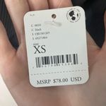 Free People Santa Clara Thermal XS Black Waffle Knit Oversized Batwing V Neck Photo 6