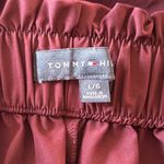 Tommy Hilfiger Burgundy High Waist Belted Tapered Pants Women's Size Large Photo 6