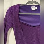 Princess Polly Nolan Mini Dress Sparkly Metallic Purple Size 2 Photo 5