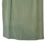 Vintage Womens Silk Skirt Size 12 Sage Green Pencil Lined Professional Career Photo 4