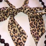 Leopard Cheetah Animal Print Maroon Brown Boho Beaded Necklace Photo 3