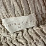 Altar'd State Altar’d State Medium Delilah Linen Corset Top Cropped Tie Straps Smocked Beige Photo 8