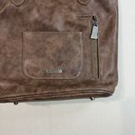Trinity Ranch Elegant Brown Tote with Blue Accents Photo 3