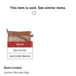 Dune London Women’s Reptile Camel & White Shoulder Crossbody Bag Photo 12