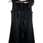 MINKPINK  Women’s V-Neck Frilly Ruffle Mini Dress in Black Size S Photo 1