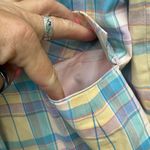 Vintage 80s Pastel Blue Yellow Plaid Blazer Separates by Donkenny Size 12 Photo 3