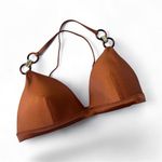 Zimmermann  Violet Triangle Bikini Top Caramel Brown Sz Photo 2