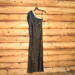 Sachin + Babi  Womens Greta Black Sequin Gown Dress Photo 4