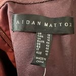 Aidan Mattox Cascading Ruffle Strapless Gown Size US 12 Raisin Photo 3