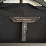 BCBGMAXAZRIA Sexy! Black Faux wrap Midi Dress size Medium LBD Little Black Dress Photo 2